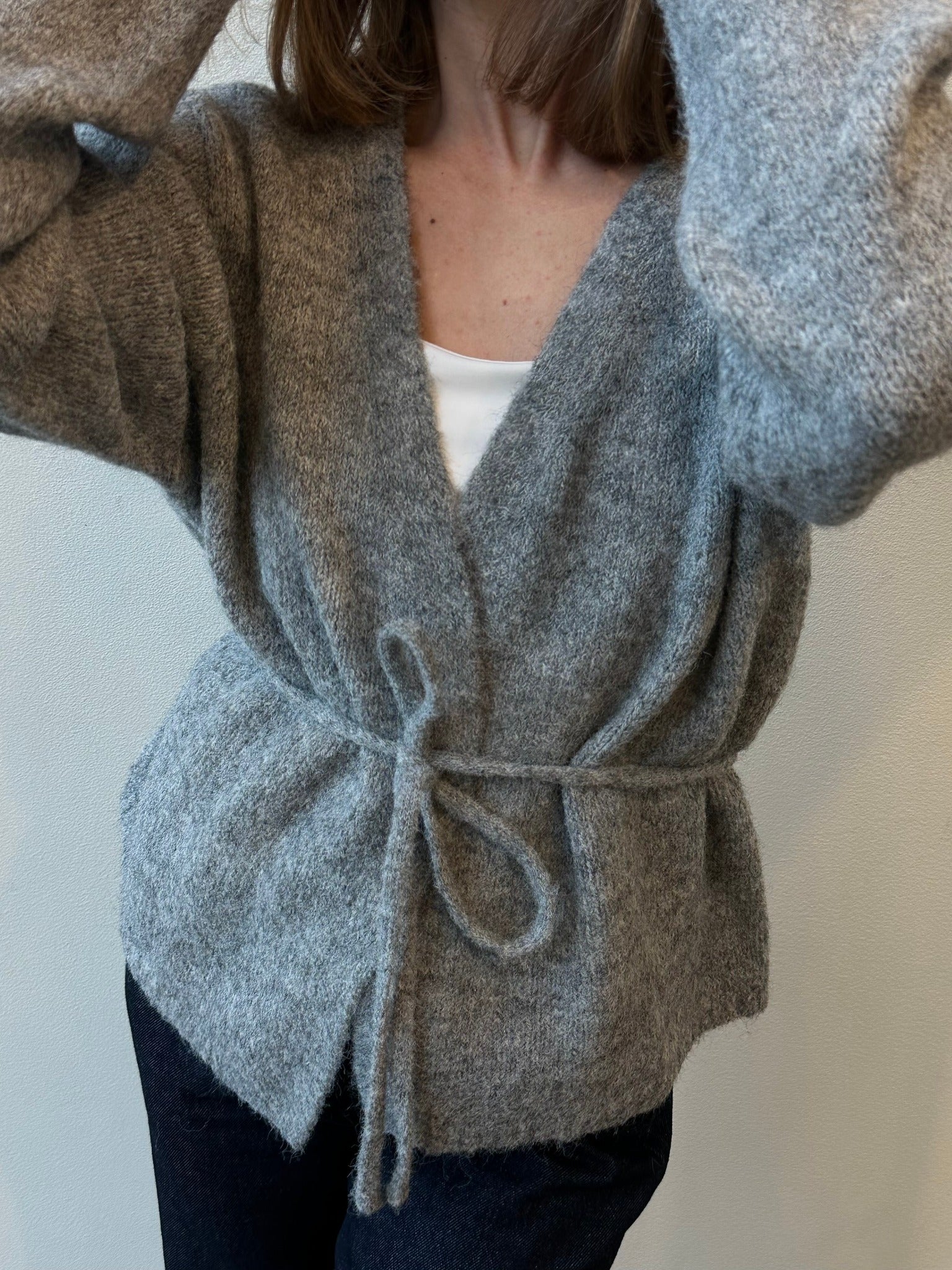 VMSORRENTO Knit Cardigan - Light Grey Melange